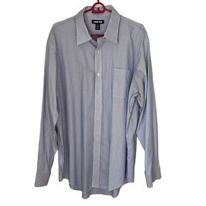 Lands End Supima Pinpoint Cotton Shirt No Iron Traditional Fit Size XL 17-171/2‎